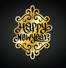 Happy new year card. Vector illustration.