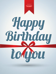 Happy birthday card. Vector illustration.