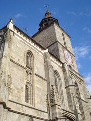 Fototapeta na wymiar Facade of “Black Church” in Brasov