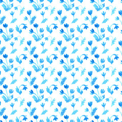 Watercolor seamless floral pattern