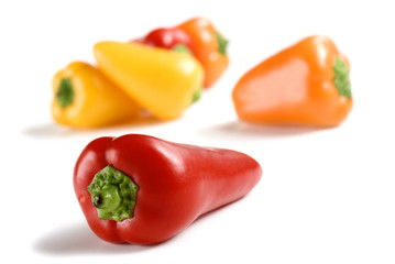 little sweet peppers isolated