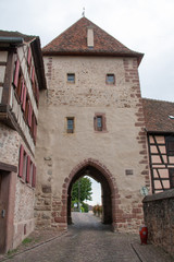 Fototapeta na wymiar Turckheim. La Porte des Supplices. Haut Rhin. Alsace. Grand Est
