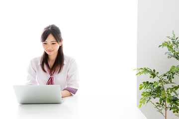 asian businesswoman working
