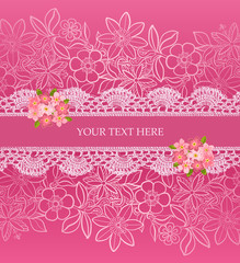 Floral Background. Vector greeting card, invitation template