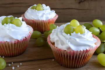 cupcakes with grapes