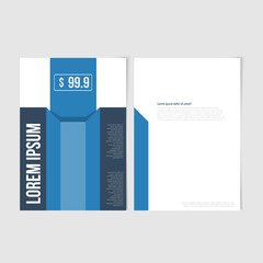 Flyer template back and front design.