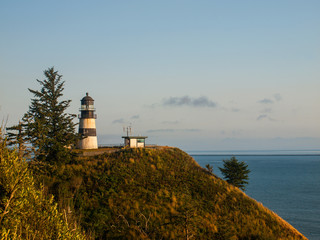Fototapeta na wymiar Cape Disappointment Lighthouse on the Washington Coast USA