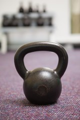 Fototapeta na wymiar Close up of a kettle bell in gym