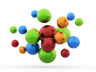 Colored abstract sphere concept background