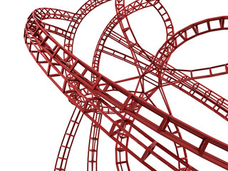 Red abstract construction