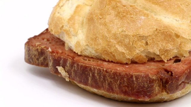 Semmel mit Leberk&auml;se