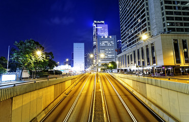 Fototapeta na wymiar Modern city traffic night