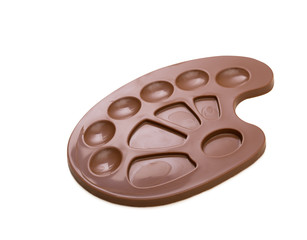 Palette made of delicious milk chocolate