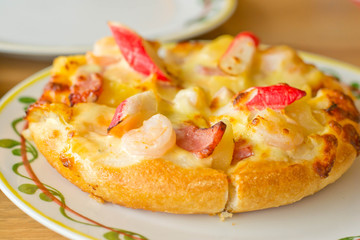 Fresh tasty pizza on the table