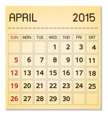 calendar 2015 04 April