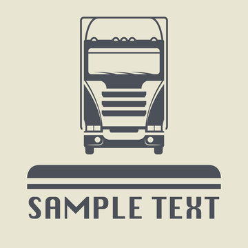Truck icon or sign