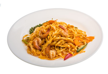 Fried noodles with shrimps