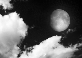 Obraz na płótnie Canvas The moon in the night
