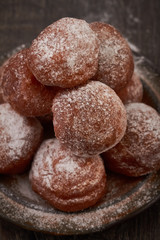 Fototapeta na wymiar Small homemade doughnuts