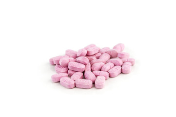 Obraz na płótnie Canvas Pile of pink pills