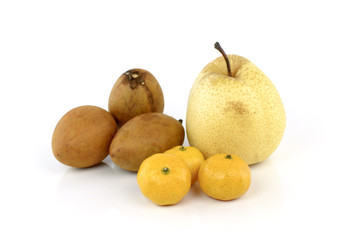 fruits isolated on white background