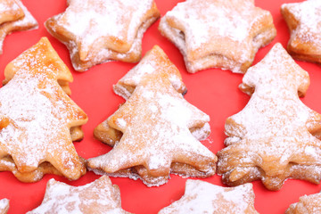 close-up homemade christmas cookies