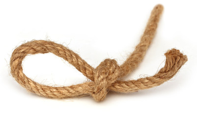 Rope over white background