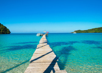Fototapeta premium Jetty to Eternity Path filled with Love