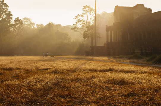 Angkor Wat (temple complex in Cambodia) in the morning