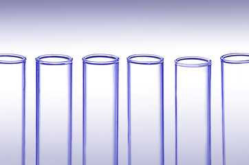 rows of laboratory test tubes
