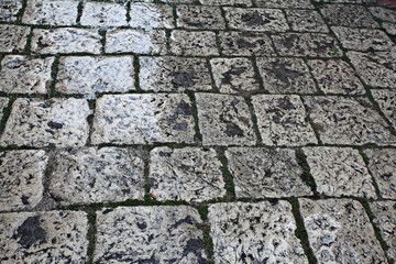 texture wet pavement stones background