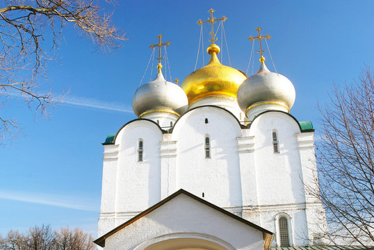 Smolenskaya church. Novodevichy convent in Moscow