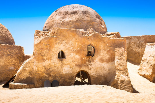 The houses from planet Tatouine - Star Wars film set,Nefta Tunis