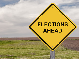 Obraz premium Caution - Elections Ahead