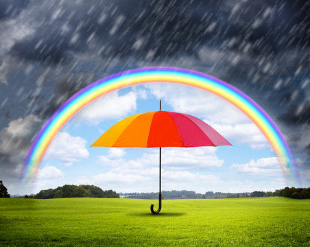 Regenschirm bei Schlechtwetter