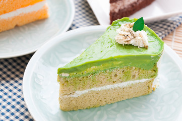 Japanese Matcha Green tea cake
