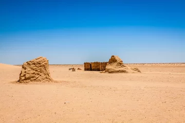 Wandcirkels tuinposter Set voor de Star Wars-film staat nog steeds in de Tunesische woestijn © Lukasz Janyst