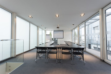 Interior of a modern bright conference room 