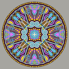 decorative design of circle dish template, round geometric patte