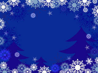blue christmas greeting card