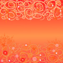 Obraz na płótnie Canvas red orange abstract background