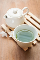 healthy green tea cup