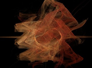 Orange abstract fractal effect light background