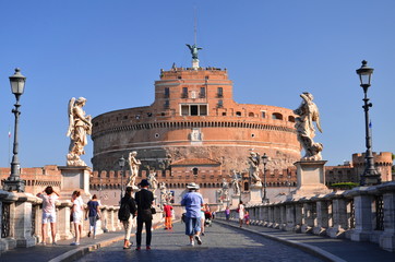 Fototapety  Majestatyczny zamek św. Anioła w Rzymie, Włochy 