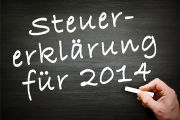 Fototapeta premium Steuererklärung für 2014