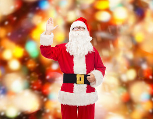 man in costume of santa claus