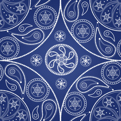 Christmas pattern with snowflakes