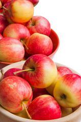 red apples isolated on white