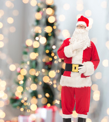 man in costume of santa claus