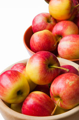 red apples isolated on white